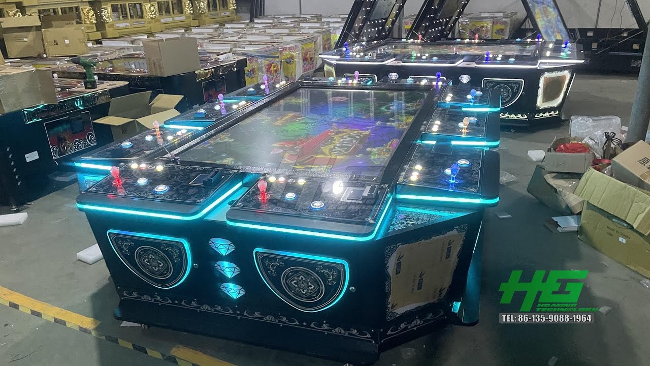 Factory Live Testing 10 Players Fish Game Machine,10 Seats 86 Inch Fishing Table Arcade Machine