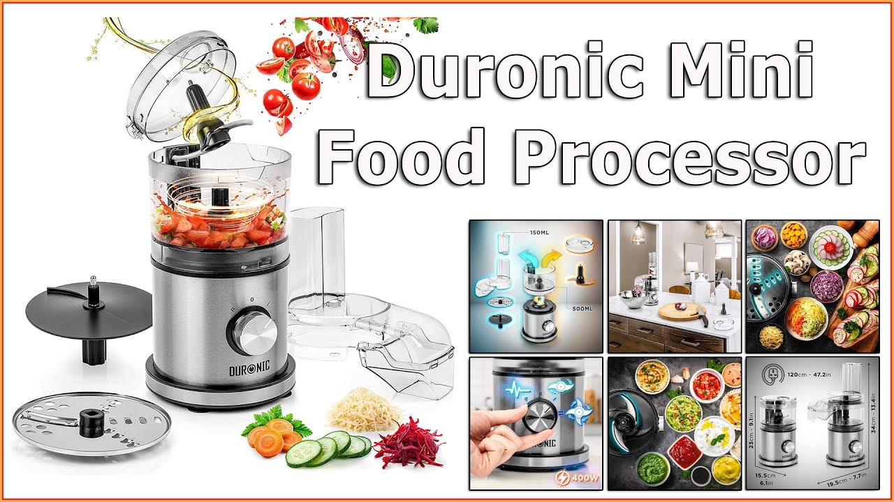 Duronic MFP400 Mini Procesador de Alimentos y Picadora eléctrica 2 en 