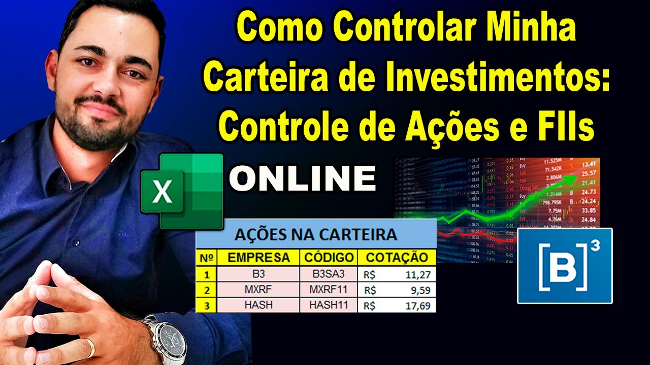 Como Controlar Minha Carteira de Investimentos: Controle de Ações, FIIs e ETF's Online pelo Excel
