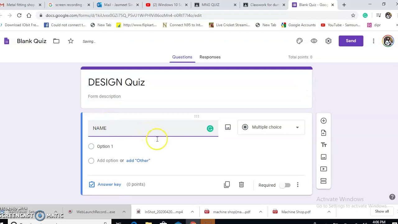 HOW TO CREATE MCQ ASSIGNMENT ON GOOGLE CLASSROOM - YouTube