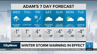 Winter storm warning in effect