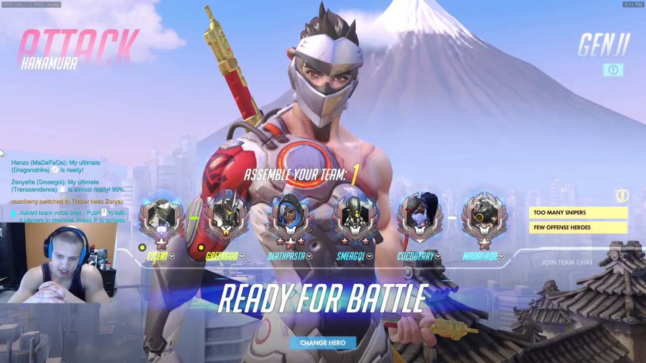 Tyler1 Plays Overwatch With Greekgodx [VOD: April 15, 2017]