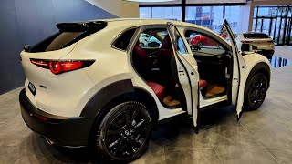New 2024 Mazda CX 30 2.0L Luxury SUV White Color | Exterior and Interior Details