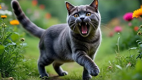 Watch the video about Cat Meowing Video | Sounds To Attract Cats and Kittens | Billi Ki Awaaz | Chartreux Cat