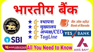 BANK CEO/TAGLINE/Headquarters/Chairman | Tagline of all Banks in India, Bank CEO 2019