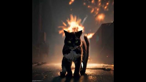 Anthropomorphic cat surrounded by fractals Space Station Mecha Mech Robots in the Sky2