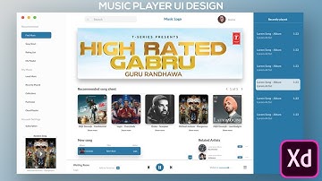 Adobe XD Tutorial | Music player Ui Design Speedart