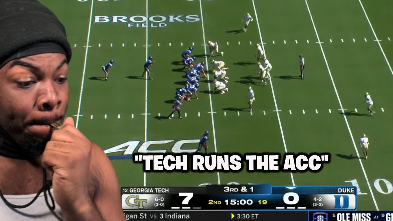 DeAdrian Reacts To Georgia Tech Yellow Jackets vs. Duke Blue Devils ...