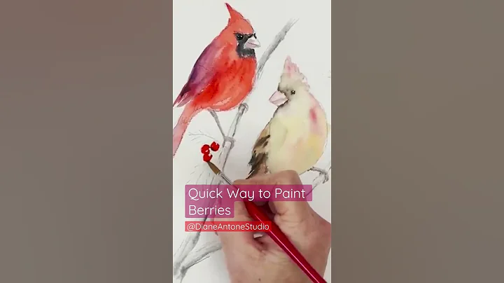 Watercolor Quick Tip - How to Paint Berries the Ea...
