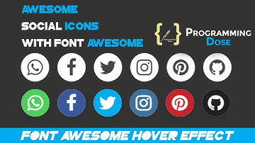 HTML5 CSS3 Social Icons Hover Effect - Font Awesome