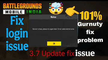 BGMI/PUBG Server is Busy Error FIXED! | Error Code: Restrict Area😱😭 100% Solution #video #bgmi#pubg