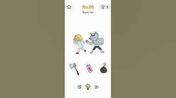 Save her - brain out brainstorming level 5 gameplay walkthrough solution | Gaming Hub