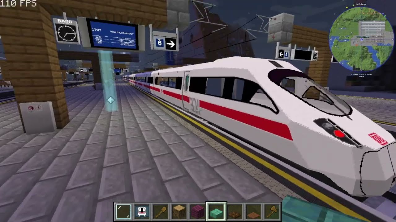 Minecraft Transita Magnifico Projekt Heute Fahren wir mit dem ICE von Köln HBF nach Düsseldorf HBF