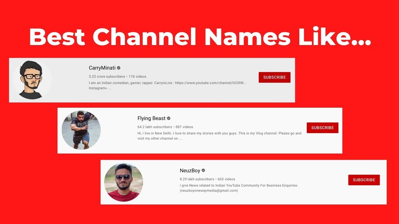 Cách chọn tên đặc biệt cho kênh Youtube