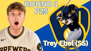 Brewers Fan Reacts to Drafting Trey Ebel 2026 MLB Draft