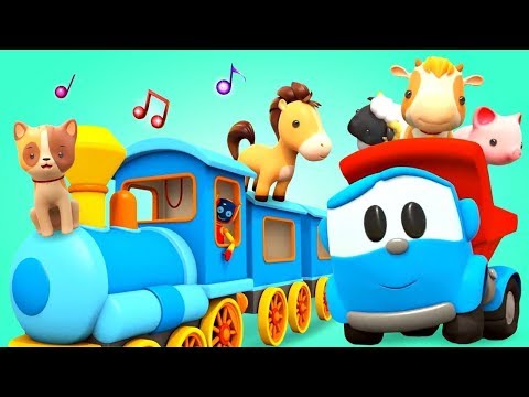Trem dos animais. Cante com Léo o caminhão! Canções educacionais para crianças.
