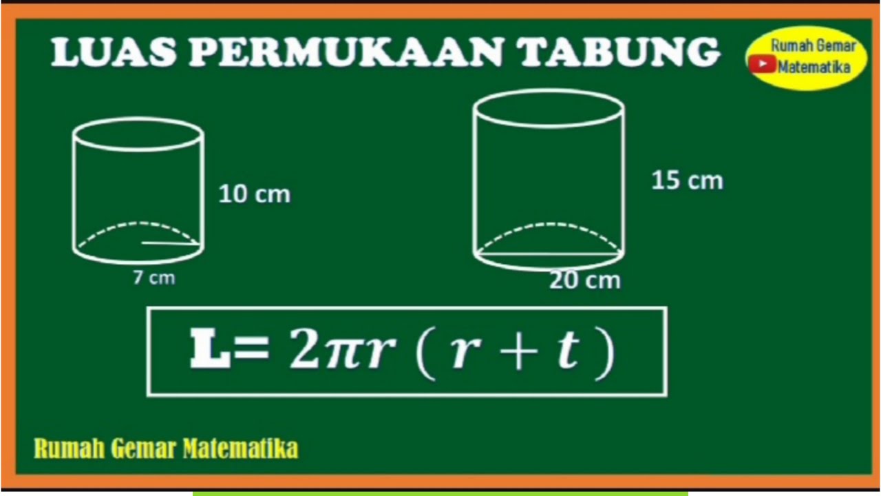 Cara Mudah Menghitung Luas Permukaan Tabung Youtube