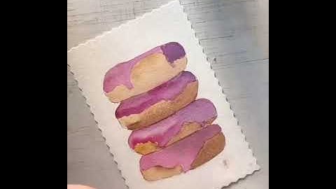 Satisfying Watercolor donut cake | art tutorial | Saranghae