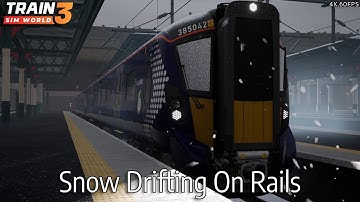 Snow Drifting On Rails - ScotRail Express - Class 385 - Train Sim World 3