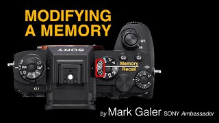 Register Recall and Modify a Memory Setting on a Sony Alpha Camera