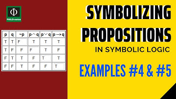 Symbolizing Propositions in Logic-Examples #4 & 5