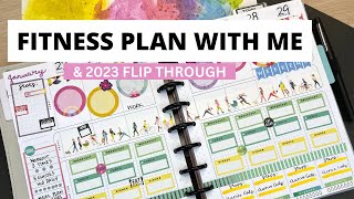 FITNESS PLAN WITH ME AND FLIP THROUGH | FITNESS PLANNER |HAPPY PLANNER FITNESS PLANNER