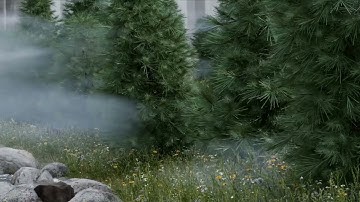 pine forest made in #blender