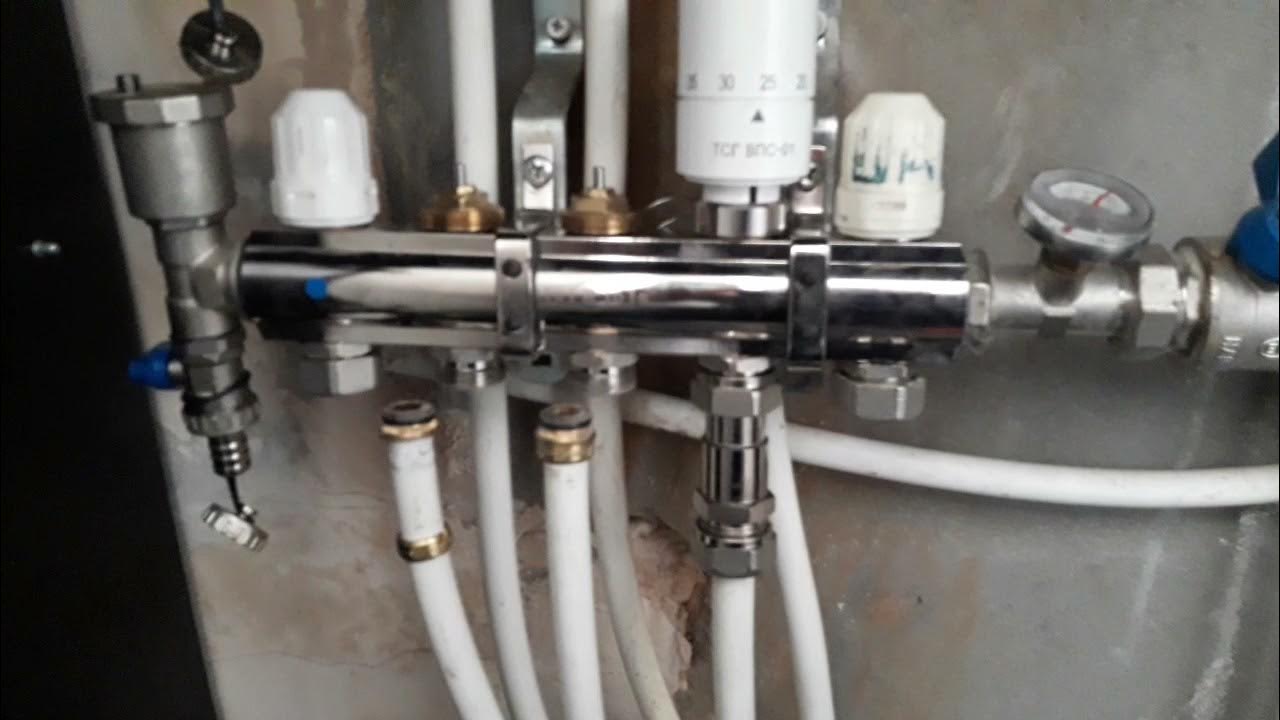 Термоголовки ТСГ-ВПС-01 на каждый контур тёплого пола отдельно. # ...