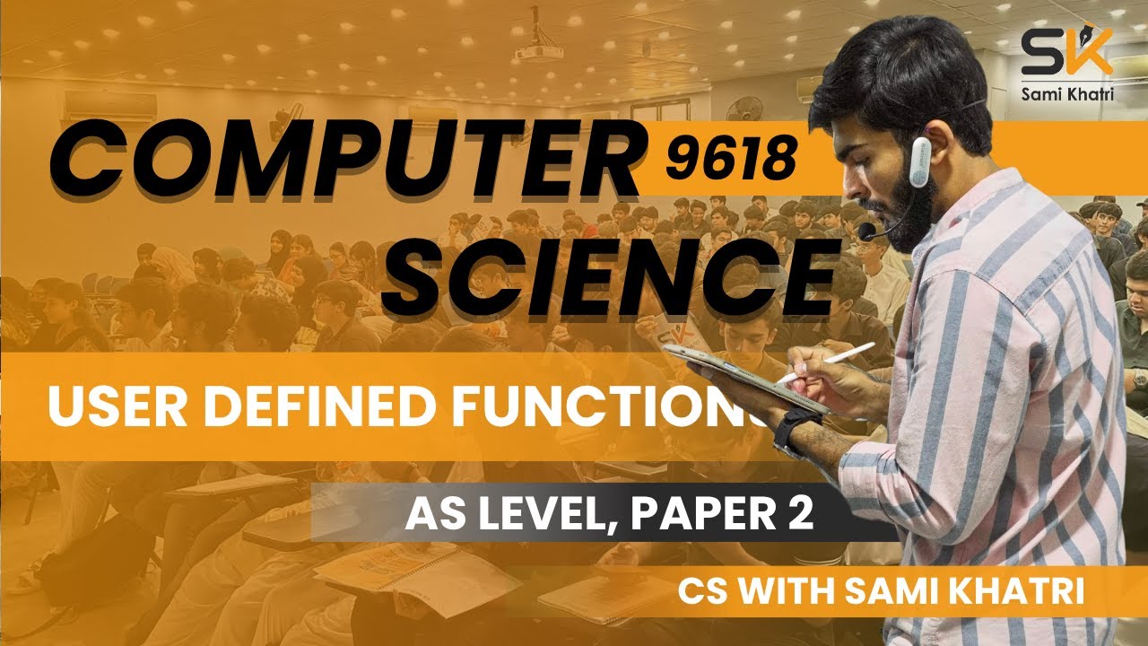 User Defined Functions Explained Step by Step | AS Level Computer ...