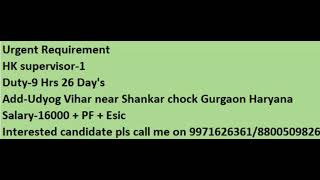 Housekeeping Supervisor ? #kumarsk90learning screenshot 2