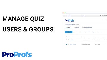 How to Add & Manage Quiz Users and Groups