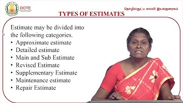 UNIT 1 ESTIMATING & COSTING  Lecture P   1