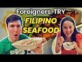 Foreigners Try Filipino SEAFOOD in PALAWAN! Filipino Food Vlog!