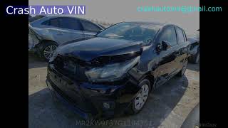 MR2KW9F37G1104351 Toyota 2016 Yaris