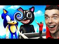 Morphing CARTOON CAT With SONIC In GTA 5 (Scary Fast Powers)