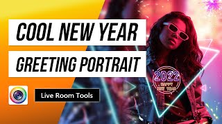 How to Create a Cool New Year Greeting Portrait with Live Tools (PhotoDirector Tutorial) screenshot 5