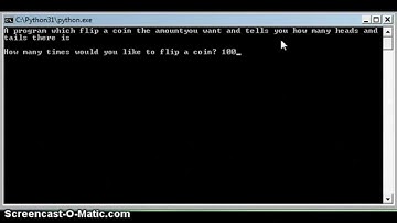 Programming python: Head and Tails