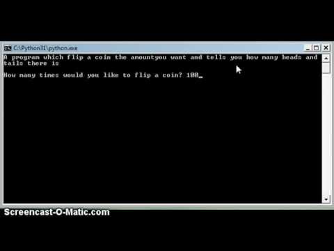 Programming python: Head and Tails
