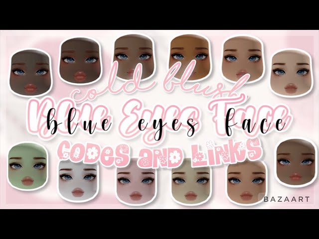 Blue Eyes Cold Blushy Cute Girl Makeup Faces (ALL HEADS & SKIN