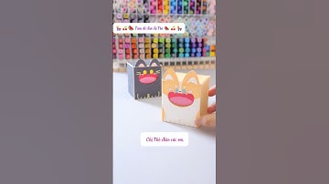 Make a mini trash can with Ms. Tho. #tiemdochoi #diy #minidiy #handmade