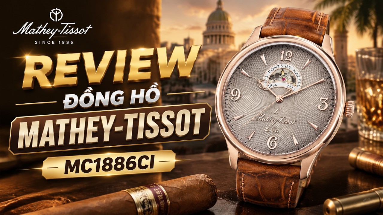 Review Đồng Hồ Mathey-Tissot MC1886CI: Tông Màu Nâu Kem Cổ Điển Dành Cho Quý Ông !