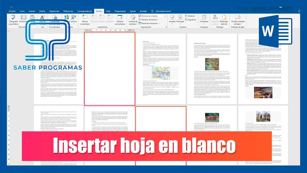 Word Insertar Página En Blanco Word Añadir Hoja En Blanco Tutorial