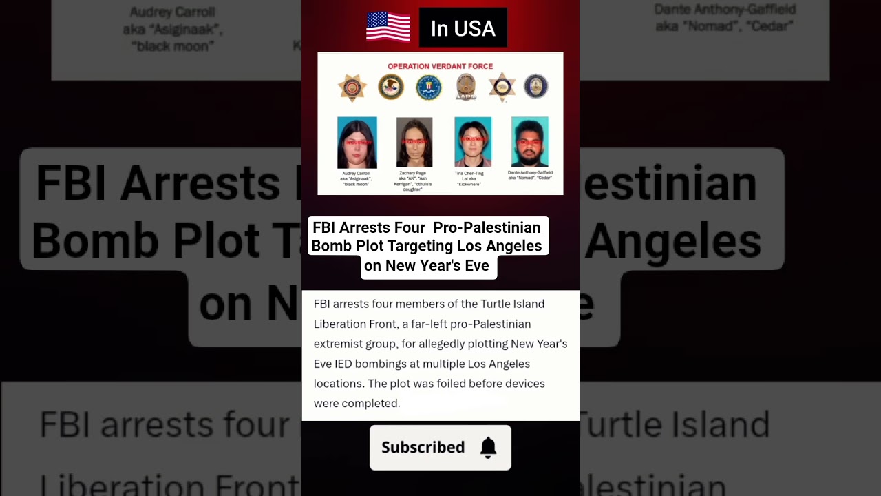 Four Arrested For Bomb Plot Targeting Los Angeles on New Year's Eve😱 