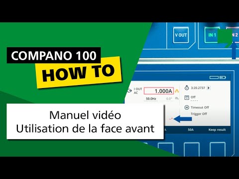 Manuel vidéo du COMPANO 100 - Utilisation de la face avant
