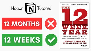 12 Week Year Planning in Notion - Achieve Goals FASTER! ⚡