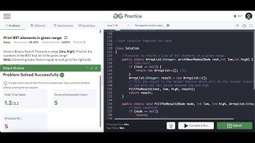 Print BST elements in given range