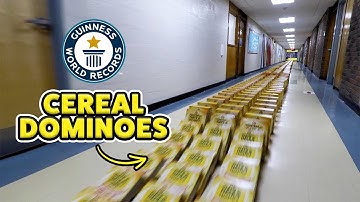 Longest Cereal Box Dominoes - Guinness World Records