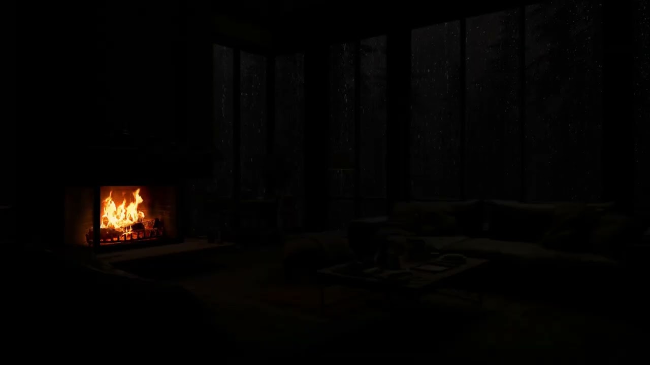 Rain and Cozy Fireplace Sounds for Deep Sleep No Ads 🌧️🔥 A Peaceful Night and Total Relaxation