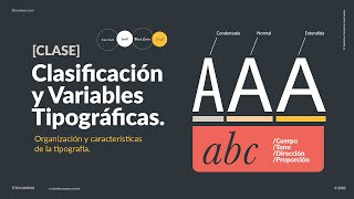 [CLASE] Clasificación y Variables Tipográficas
