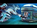 Minecraft | UNDERWATER BASE CHALLENGE - Shark Attack Swarm! (Shark Base Defense)